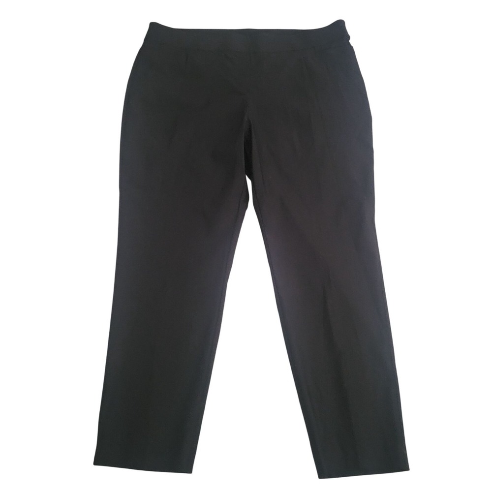 Violets & Roses Womens Black Dress Pants Size 24W Stretch Fabric Slim Fit Stitch